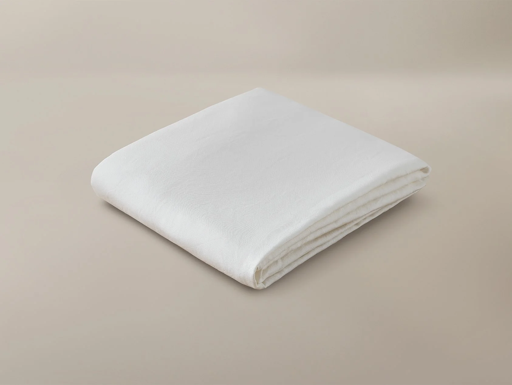 Linen & Tencel Fitted Sheet - Soft White
