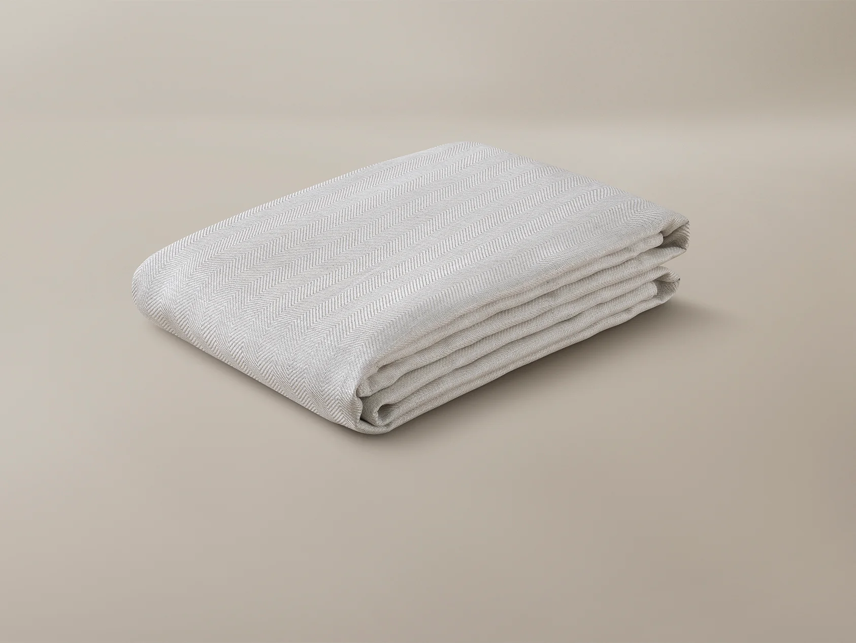 The Herringbone Bed Linen Set - Oatmeal - Image 3
