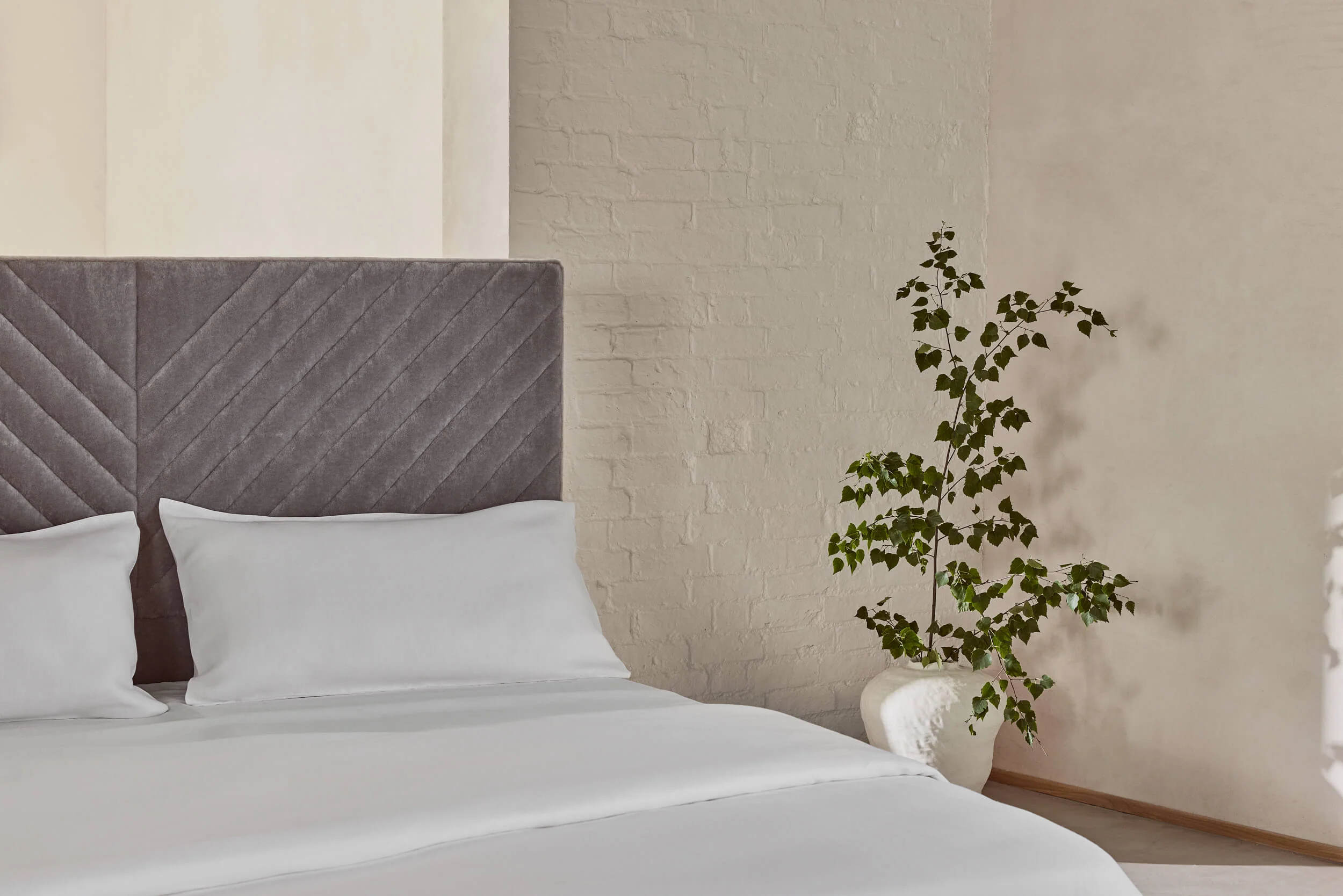 The Herringbone Bed Linen Set - White - Image 2
