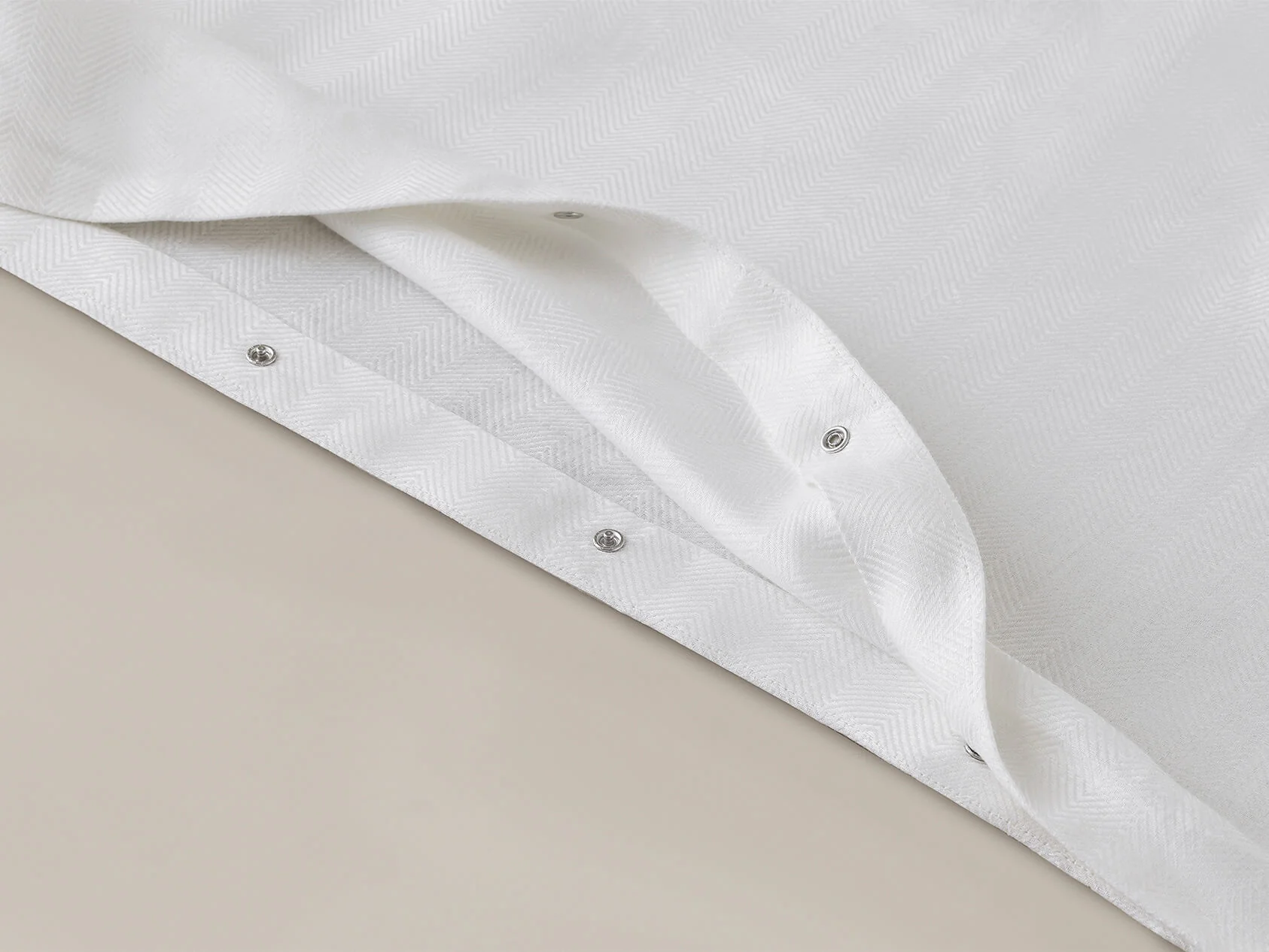 The Herringbone Bed Linen Set - White - Image 4