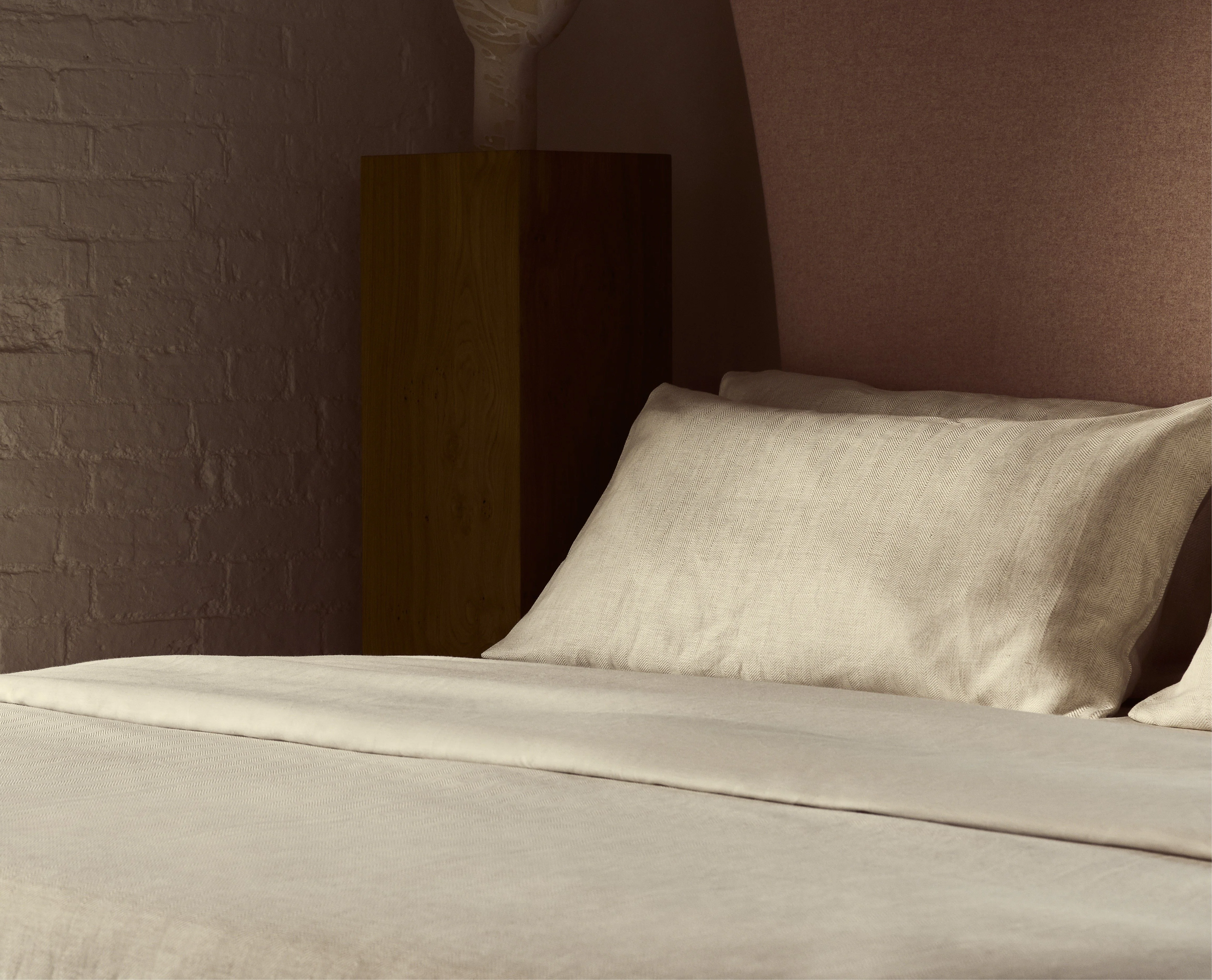 The Herringbone Pillowcase - Oatmeal - Image 3