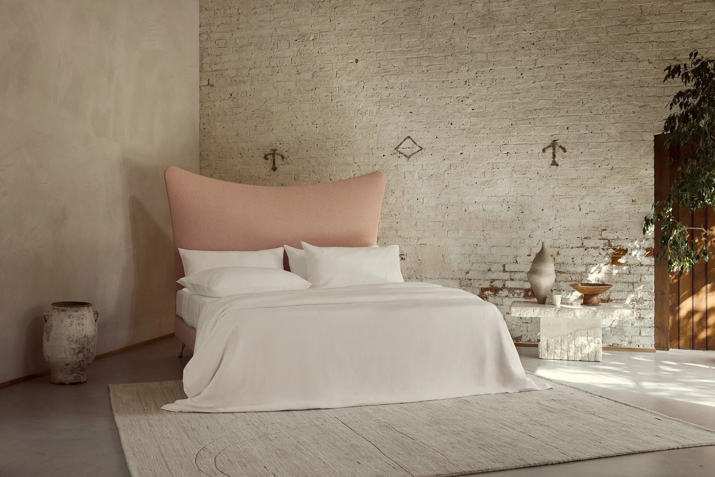 The Organic Linen Duvet Cover - White - Image 2