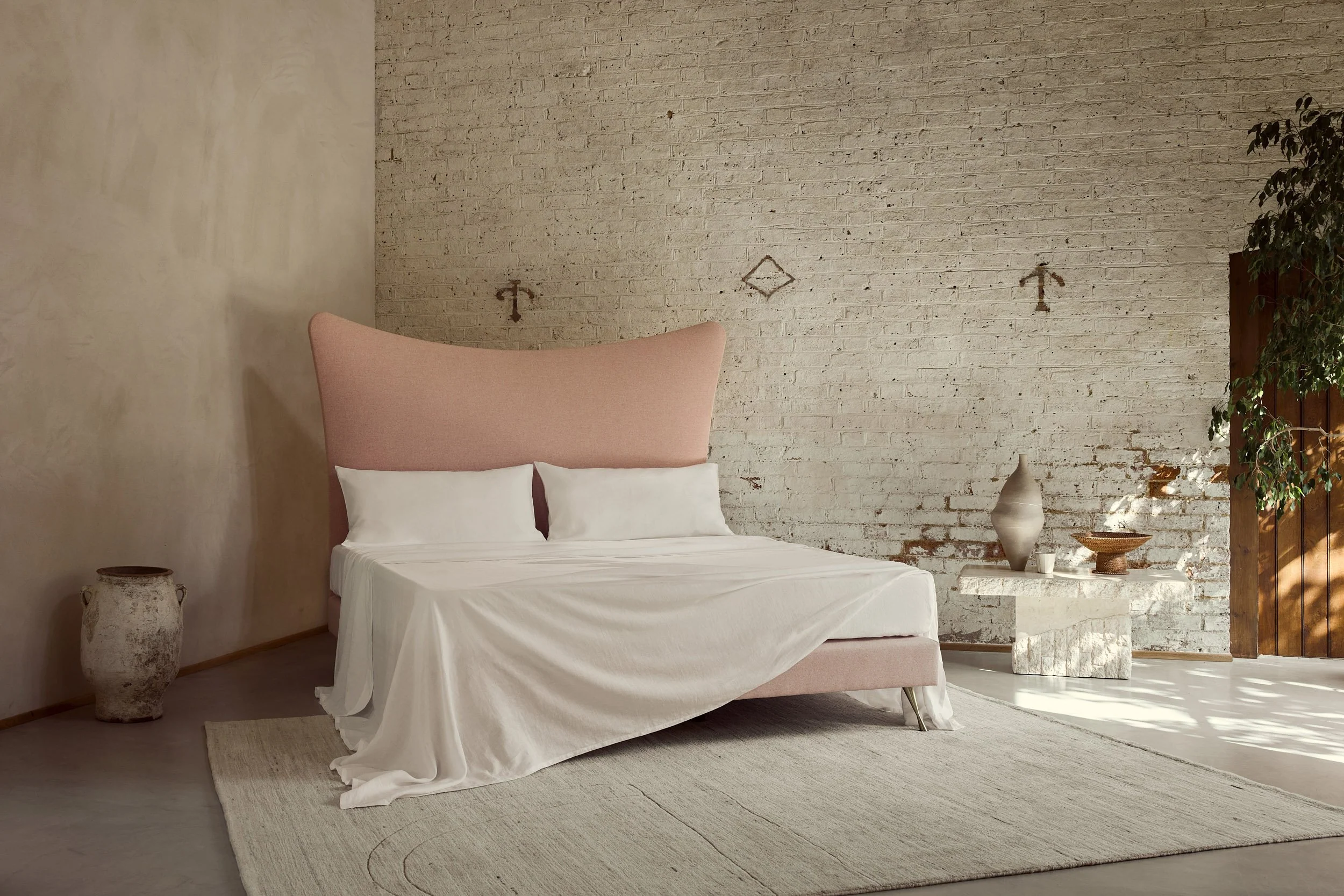 The Organic Linen Flat Sheet - White