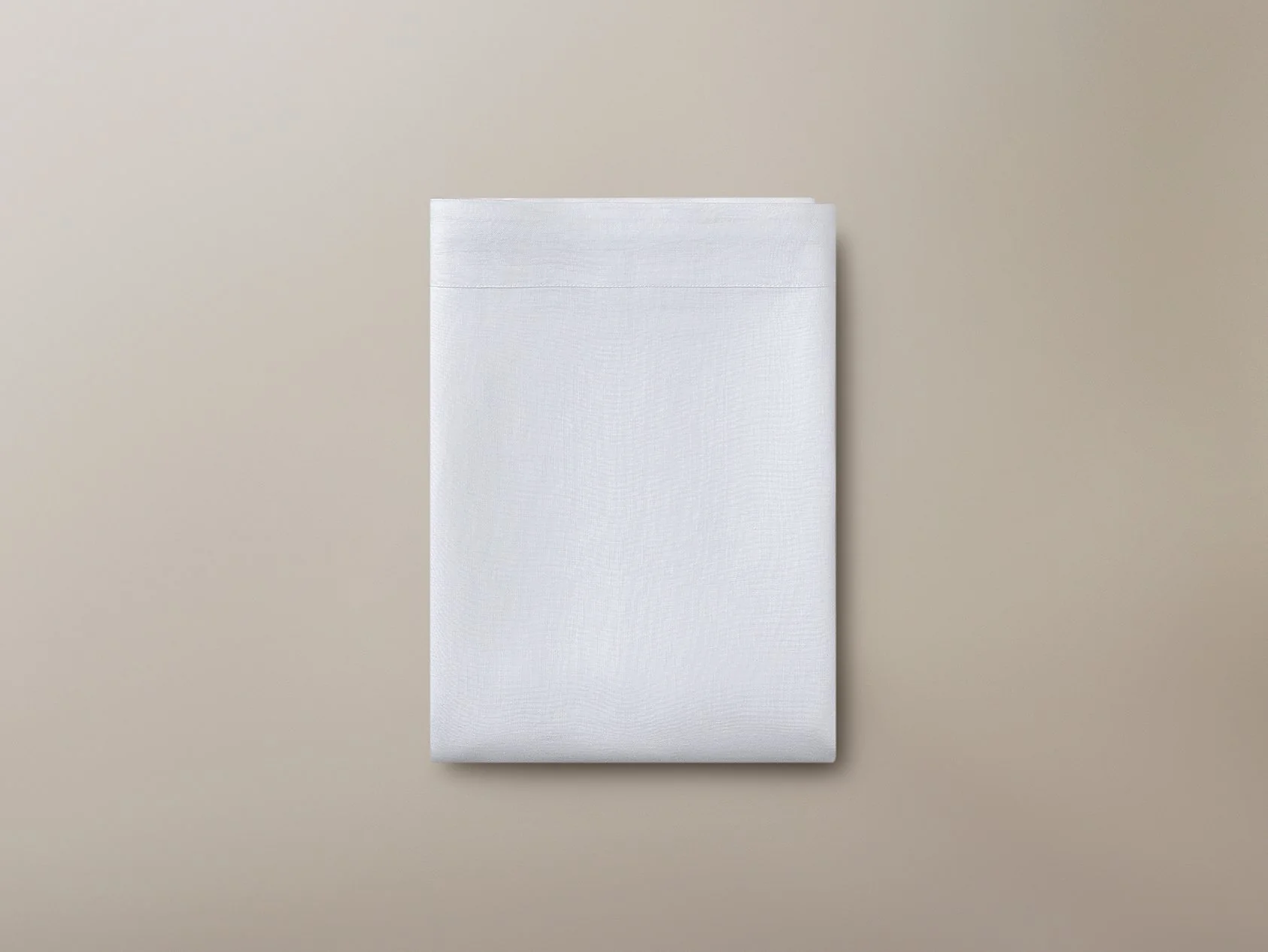 The Organic Linen Flat Sheet - White - Image 2