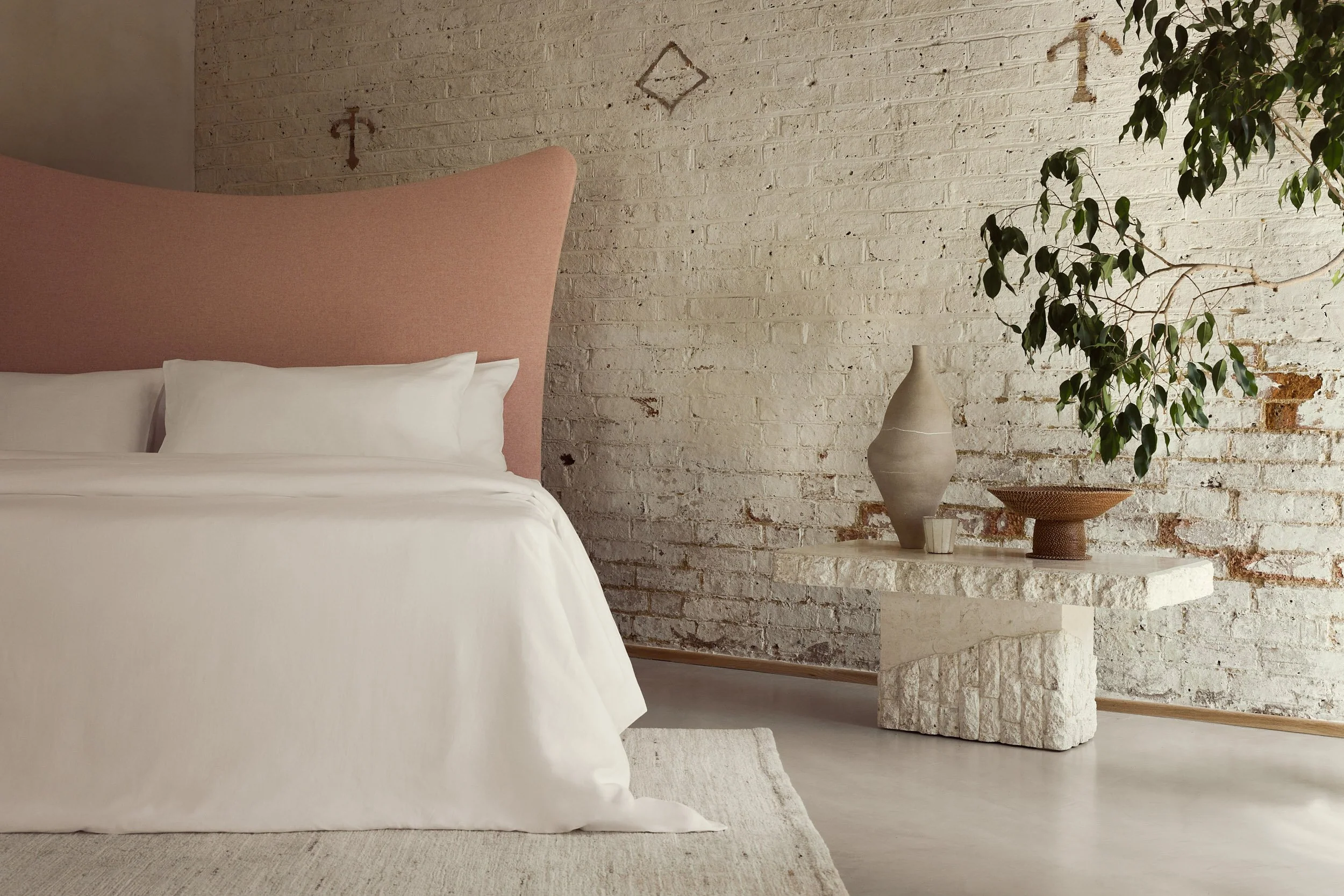 The Organic Linen Flat Sheet - White - Image 3