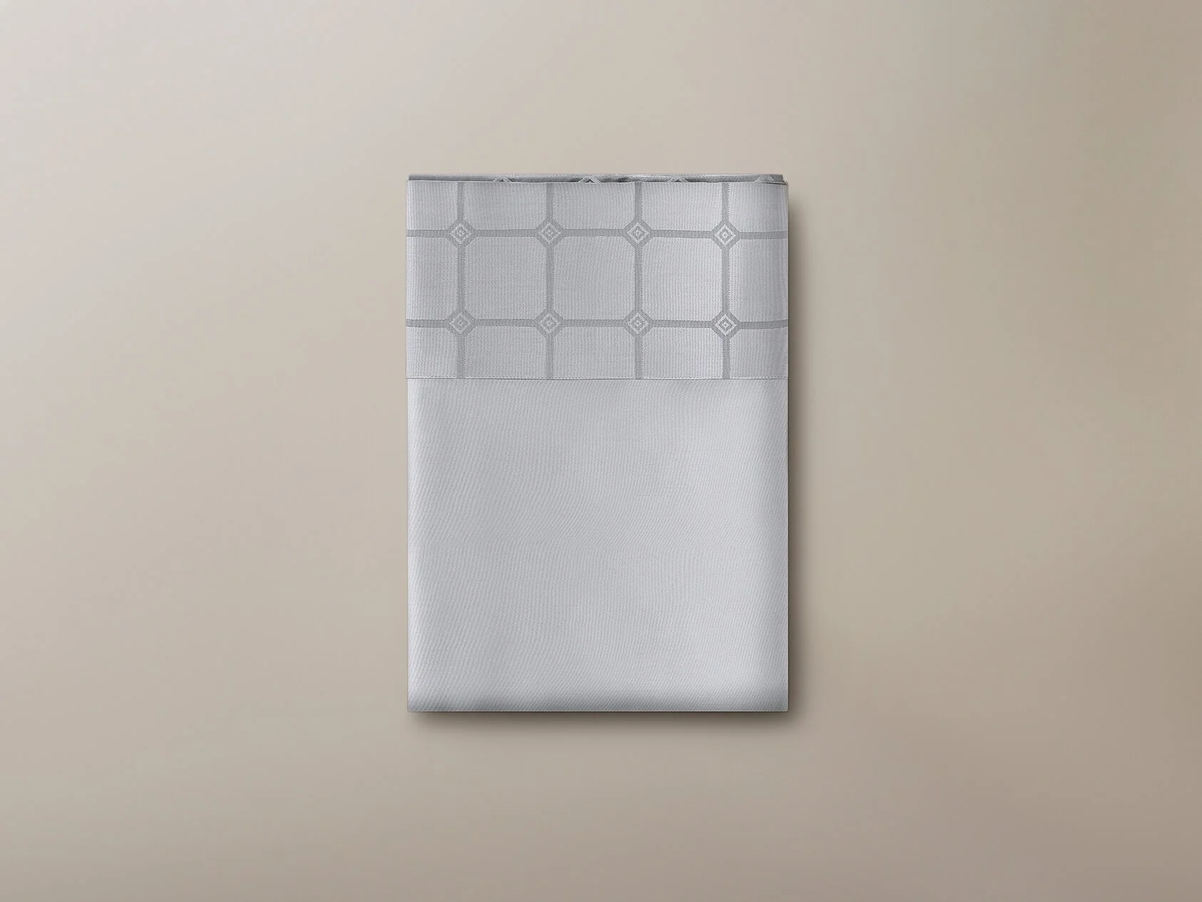The Trellis Luxury Flat Sheet - Silver